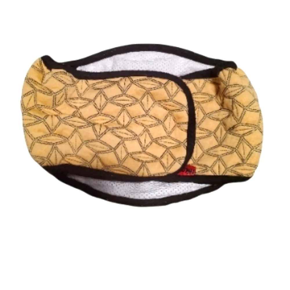 Mkono Male Dog Yellow Black Incontinent Belly Band XL 22